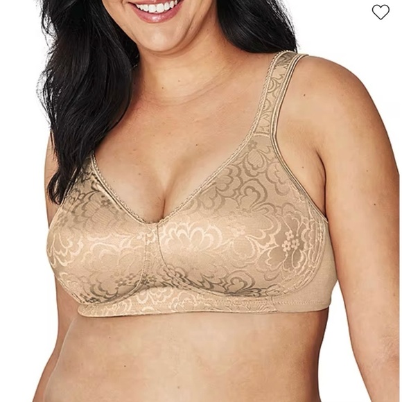 46C Playtex 18 Hour Ultimate Lift & Support Wireless Full Coverage Bra 4745 Nude - Picture 8 of 10